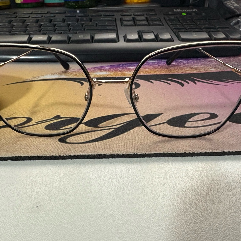 Tom Ford Gold Metal Round Glasses